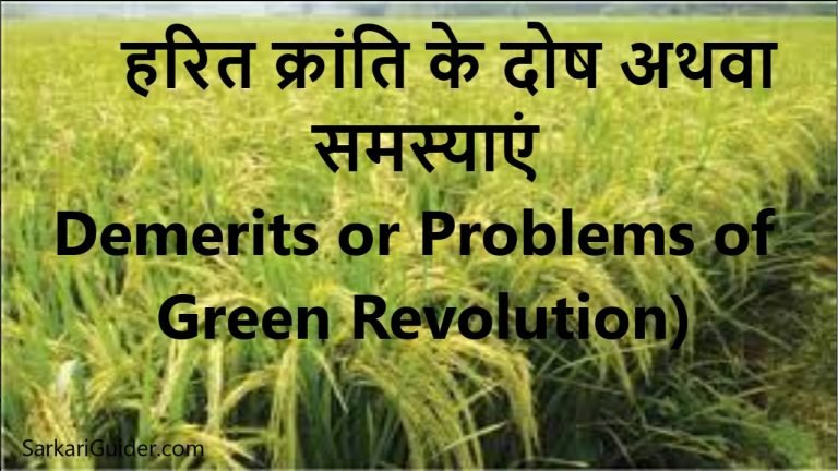 Demerits or Problems of Green Revolution