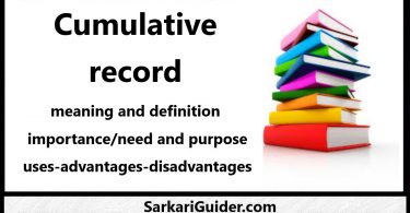 Cumulative record