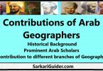 Contributions of Arab Geographers