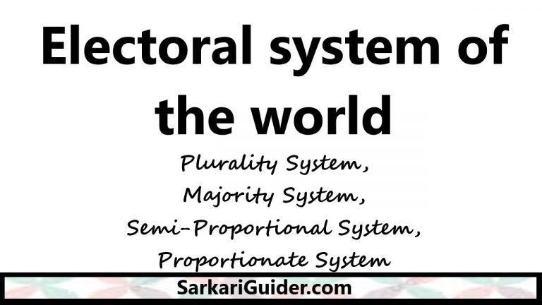 Electoral system of the world