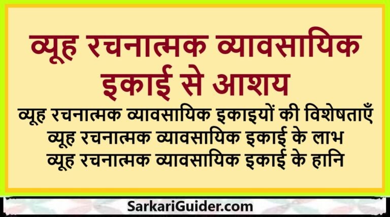 व्यूह रचनात्मक व्यावसायिक इकाई