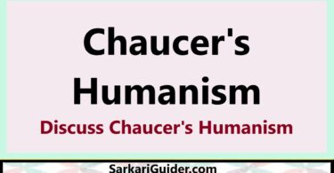 Chaucer's Humanism