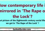 How contemporary life is mirrored in 'The Rape of the Lock'