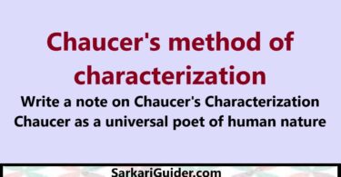 Chaucer's method of characterization